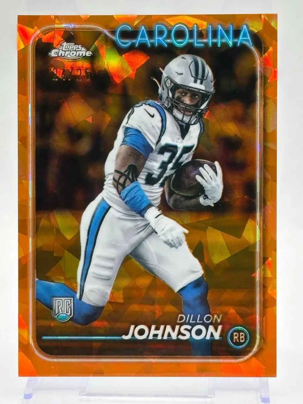 2024 Topps Chrome Sapphire Dillon Johnson Rookie Orange Refractor 24/25 Panthers